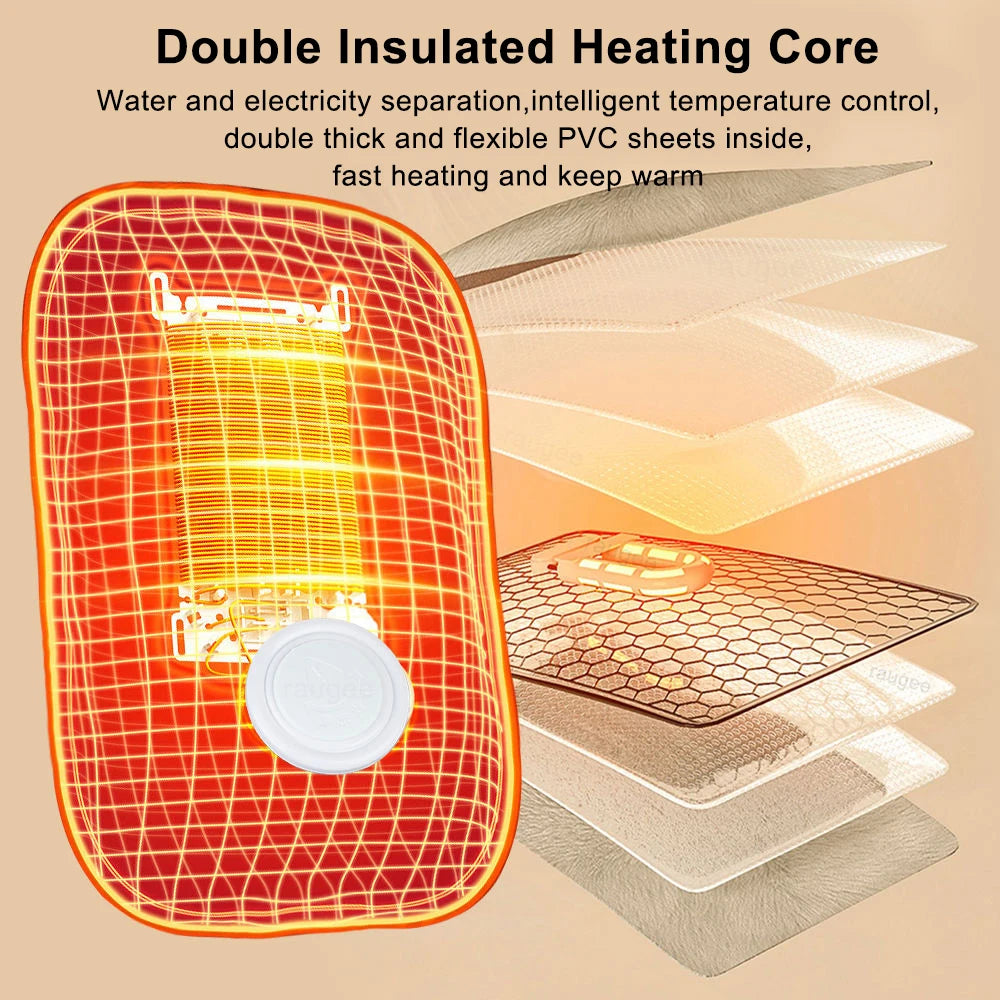 Electric Hand Warmer Bag EU Plug Rechargeable Reusable Hand Warmer for Abdomen Hands Warm Pocket Hot Water Injection Heating Bag