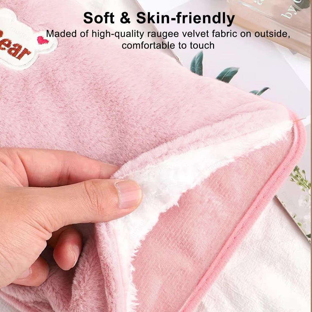 Electric Hand Warmer Bag EU Plug Rechargeable Reusable Hand Warmer for Abdomen Hands Warm Pocket Hot Water Injection Heating Bag