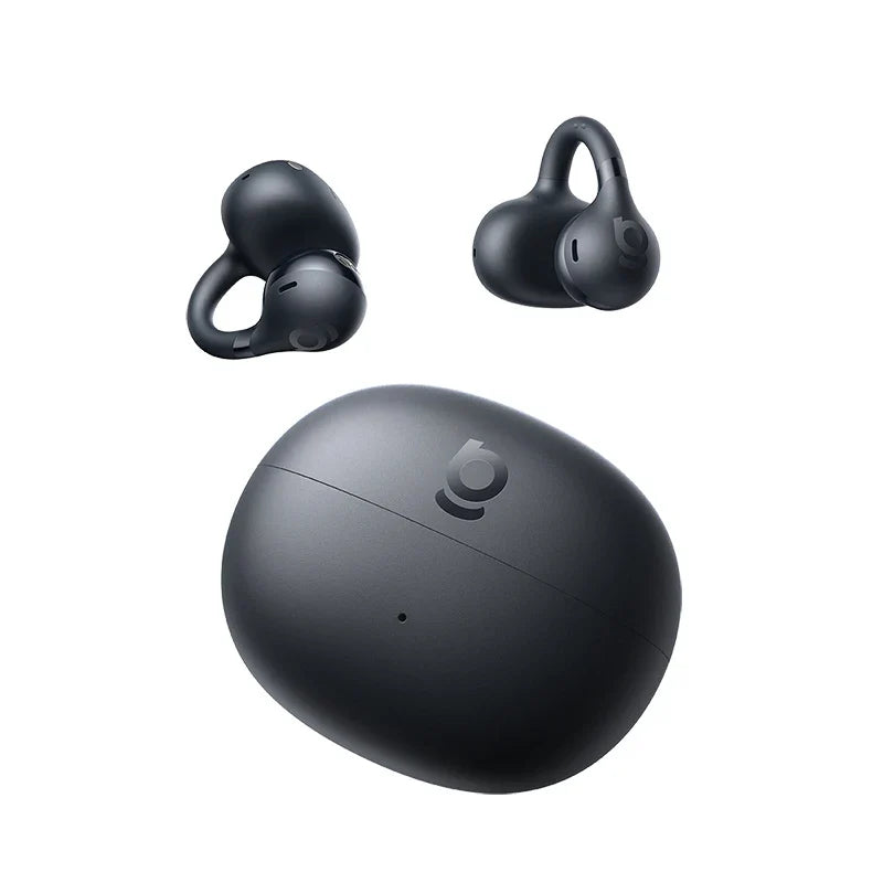 Baseus Bass BC1 Open Ear Earbuds Clip-On Headphones Open-Ring Comfort Clip Earphones Superbass 4-Mic Clear Calls Sports Earbuds